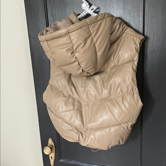 Love Tree Tan Puffer Jacket with Hood - Picture 3 of 3
